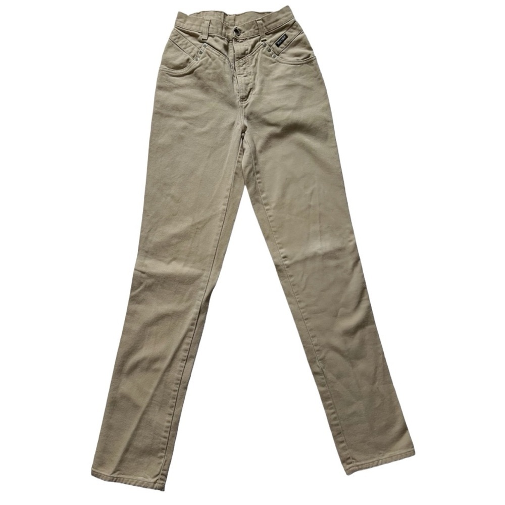 Rockies VINTAGE Jeans Mom High Rise Size 5/27 x 36 XL Beige Tan Khaki Rodeo 90s